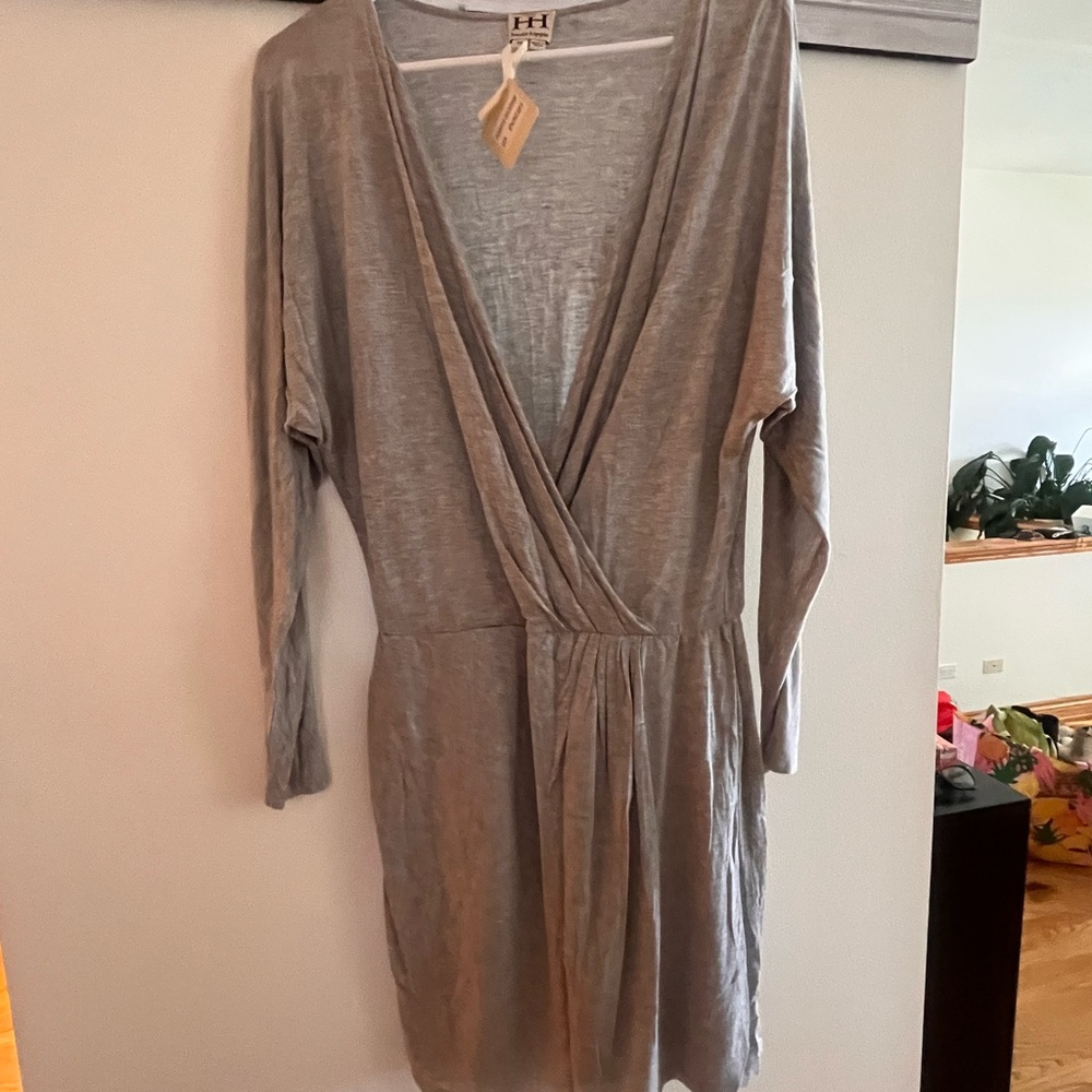 Haute Hippie Light Gray Wrap Dress